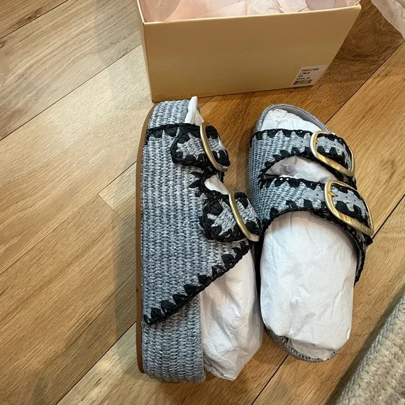 Loeffler Randall Theo Blue Two−Band Sandal - Picture 12 of 15